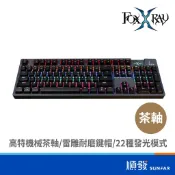 FOXXRAY 狐鐳 FXR-HKM-78-BR 塔勒斯戰狐 機械式 茶軸 有線 電競鍵盤