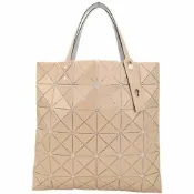 ISSEY MIYAKE 三宅一生 BAOBAO LUCENT W COLOR 6x6 撞色霧面幾何手提托特包(米x淺米)