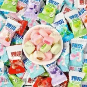 【促銷】爆漿瑞士糖多口味混閤水果夾心糖果軟糖糖果獨立喜糖招待糖果批髮