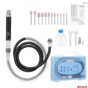 可調速氣動打磨筆套裝 黑色氣磨筆+黑色氣管 帶12個打磨頭  可安裝2.38mm和3mm夾頭