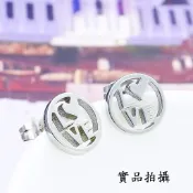 B2615圓形圓圈耳釘英文字母LOVE愛 316L鈦鋼 耳針耳環耳骨釘 防過敏 韓國明星款 韓流風細針 不生鏽