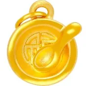 【Penny 珮妮】黃金999 金飯碗勺 手繩手鍊0.07錢±0.01(彌月金飾 滿月禮 周歲 交換禮物 生日禮  新年)