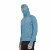 (店+)【UV100】抗UV-Apex涼感彈性網眼洞全罩式連帽外套-男AA23102涼感、UPF50+、透氣