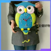 ⭐宜優好物⭐精選  歐式立體貓頭鷹時鐘16吋 造型掛壁搖擺鐘 貓頭鷹掛鐘 立體時鐘居家裝飾品 生日禮物 交換禮物