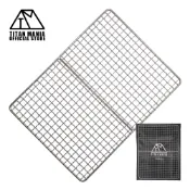 TITAN MANIA L 號鈦製烤網 燒烤網 適用於單人露營 輕量 方形 多用途 堅固 大尺寸 33cm 330mm