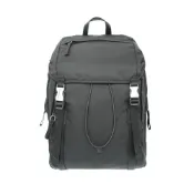 【BreezeOnline 微風精品線上】Prada Tessuto 再生尼龍翻蓋雙扣束口後背包(2VZ062-黑)