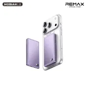 【18.5 Wh｜隔日達】REMAX 磁吸行動電源 5000mAh 一貼即充 PD20W 有線快充 超薄貼合 強化玻璃