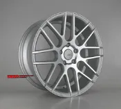 【台灣製造】KR1060 類ADV.1新款網狀鋁圈樣式 18吋 5孔112/120 8J / 9J 前後配 銀車面