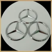 ✨台灣發貨✨高品質🚗奔馳三叉星尾標電鍍貼標A級C級E級隨意貼後備箱9cm