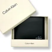 【CALVIN KLEIN】專櫃禮盒 CK 男生 短夾 經典壓紋LOGO 男款 多卡 皮夾(4G1030G 送禮首選)