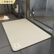 環保無味+客製化浴室地墊 素色可愛貓頭矽藻土地墊 珪藻土軟墊 吸水地墊 踏墊 腳踏墊 矽藻土地墊 浴室地墊 防滑墊 地墊