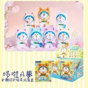 哆啦A夢 許願 招財貓 毛絨 盲盒 (1入) 搪小偶 公仔 隨機出 盒玩 盲抽 玩具 小叮噹【小三美日】DS026702