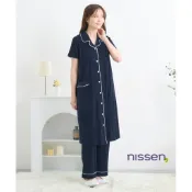 Nissen 孕婦棉質短袖睡衣 前開設計 舒適穿著