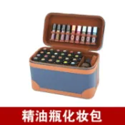精油收納盒 時尚精油收納包66格多特瑞便捷手提雙層皮質收納包送貼紙【林之舍】