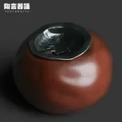 全球選品1館 生活百貨 柿柿如意小號建水茶桶復古創意粗陶材質茶道配件茶渣桶水盂蓄水缸