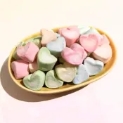 (店+)蜜意坊 五彩情人心棉花糖 1000g 原封包 雪Q餅 冰淇淋裝飾 牛軋糖【嘻饈仔現貨】