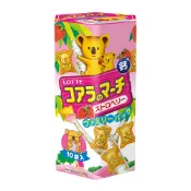 LOTTE樂天 小熊餅乾 家庭號-草莓風味 195g【Donki日本唐吉訶德】