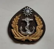 早期海軍帽徽 （鋁質，連底板也是厚質鋁板）