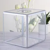 【台灣出貨】六面全透明無字 抽獎箱 抽籤箱 當眾選獎箱 亞克力透明抽獎箱 方形 加厚堅固 摸彩箱 透明箱 抽獎道具 活動