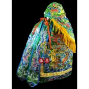 【富貴佛具】古體蔥繡龍神明衣 / 綠龍袍 /  龍袍 神明衣 關聖帝君 協天大帝 關公 恩主公 東獄大帝 仁聖大帝 神衣