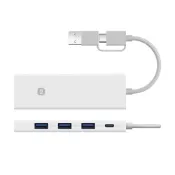 (店+)【小米】小米四和一雙頭分線器 筆電分線器 USB3.0 Type-C 轉接器 集線器 擴充槽 小米有品