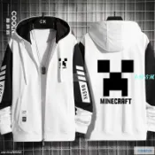 Minecraft我的世界苦力怕MC像素游戲周邊連帽cos外套男夾克外套潮 秋冬cos外套 大尺碼外套