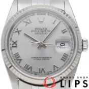 【DOKODEMO】勞力士 Datejust 男士腕錶 16234(F) K18WG/SS 男士腕錶 銀色拋光 2004 年 成色極佳 [二手]