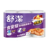 舒潔 食安級耐用廚房紙巾-大小隨意撕 108組x6卷 【萬家福】
