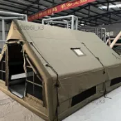 （可開發票）LT領途者帳篷免搭建速開12平米軍綠色600D牛津布防雨公園帳充氣式（宥新）