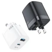 【TOTU】33W 雙孔 GaN氮化鎵 PD快充充電器 Type-C+USB QC 閃速系列 支援蘋果iPhone/安卓手機