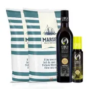 Oro Bailen 皇嘉 特級冷壓初榨橄欖油 皇家級500ml+Arbequina100ml+藍舶海鹽1kgx2