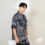 THE NORTH FACE UE 黑標 滿版 腰果花 變形蟲 短袖襯衫【NF0A7QQZRG1】