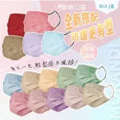【釩泰】莫蘭迪色系 滿版 台製醫療口罩 時尚配色 30入（盒）（MD雙鋼印）粉霧色系 特殊色口罩 牛仔藍 丹寧粉 奶茶色