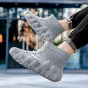 (店+)雨鞋男女生戶外防水鞋子寬楦安全防護鞋雨靴厚底鞋廚房防滑防潑水鞋止滑鞋溯溪鞋男鞋登山鞋室內黑色休閒鞋高筒健走鞋工作鞋運動鞋