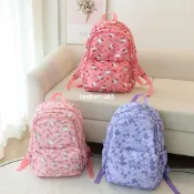 實拍/免運/休閒旅行後背包 卡通減負書包 女孩牛津布碎花背包 大容量背包 學生書包 防水雙肩背包