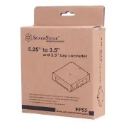 【蝦皮直營】銀欣SilverStone FP55 5.25“ 轉3.5“ 鋁面板硬碟轉接架黑銀 現貨 廠商直送