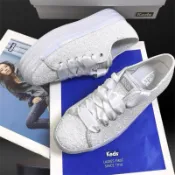 限量特價🉐️ 潮牌Keds亮片厚底鞋（水鑽尾）緞帶婚鞋休閒鞋👟小白鞋  運動鞋 懶人鞋 帆布鞋