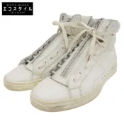【DOKODEMO】Hugo Boss 男士高筒拉鍊運動鞋，白色，24厘米，貨號 50272416，尺寸 39 [二手]
