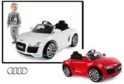 原廠授權奧迪Audi R8 兒童電動車(附搖控器)兒童乘坐搖控電動車兒童超跑俱樂部生日禮物紅色白色