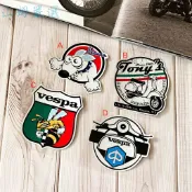 〈山姆嚴選〉 台灣現貨 偉士牌 Vespa 義大利 摩托車 安全帽 防水貼 反光貼紙 車貼 貼紙