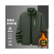 (店+)防風外套男款大尺碼短版禦寒鋪棉搖粒絨棉服刷毛保暖防寒發熱衣冬季加絨加厚風衣休閒運動騎車登山上衣飛行棒球行政夾克外套中老年