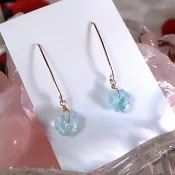 Pinkoi 代購 - 如同水滴般晶瑩剔透的海藍寶石耳環