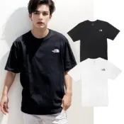 (店+)【The North Face】北臉 男生女生同款 前後小LOGO 素面 短TEE 棉質 男款 女款 短袖T恤(NT7UP41A NT7UP47A)