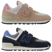 New Balance 574 休閒鞋 中童鞋 魔鬼氈【運動世界】PV574QTC-W/PV574QRB-W