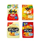 【江戶物語】 Tohato 東鳩 5袋入 手指圈圈餅/棒棒薯條 鹽味 雞汁風味 手指餅乾 家庭包 分享包 日本原裝