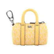 【Michael Kors】塗層帆布波士頓包造型吊飾/鑰匙圈(水仙花黃)