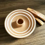 La Tienda 秘魯陶瓷香薰盤（圓滿）印加聖木薰香盤香薰碟 聖木條香盤香座香台香薰台 薰香座 香薰座 薰香台 薰香碟