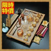 茶具組合含茶壺+茶杯+茶海+茶盤-玻璃汝窯紫砂功夫泡茶茶具套組2款68ad5【獨家進口】【米蘭精品】