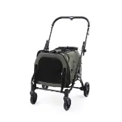 【IBIYAYA 依比呀呀】嘟嘟號分離式提籃寵物推車-軍綠（載重25KG/可上三鐵/一車三用/FS2550）