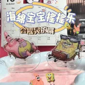 ❀今年爆款❀創意卡通海綿寶寶派大星搖搖樂亞克力透明立牌可搖動桌面擺件裝飾